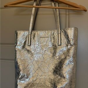 Michael Kors Metallic Silver Tote
